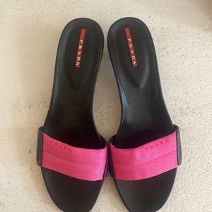 Prada Slides Kitty Heel